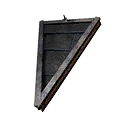 Inverted Tiled Wedge Black Ice-Reinforced Wooden Sloped Roof icon