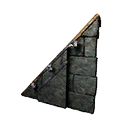 Left-sloping Black Ice-Reinforced Wooden Wall icon